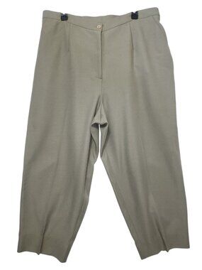 Leslie Fay Haberdashery Women 20W Khaki Dress Pants Slacks Plus Size (Flaw)